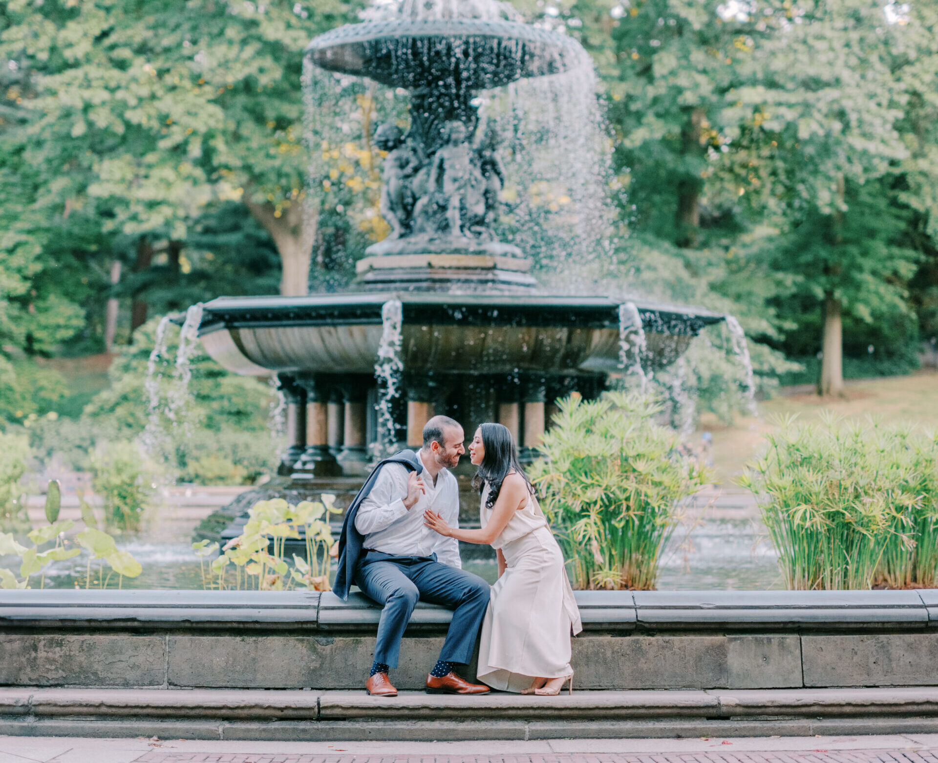 bethesda fountain engagement session